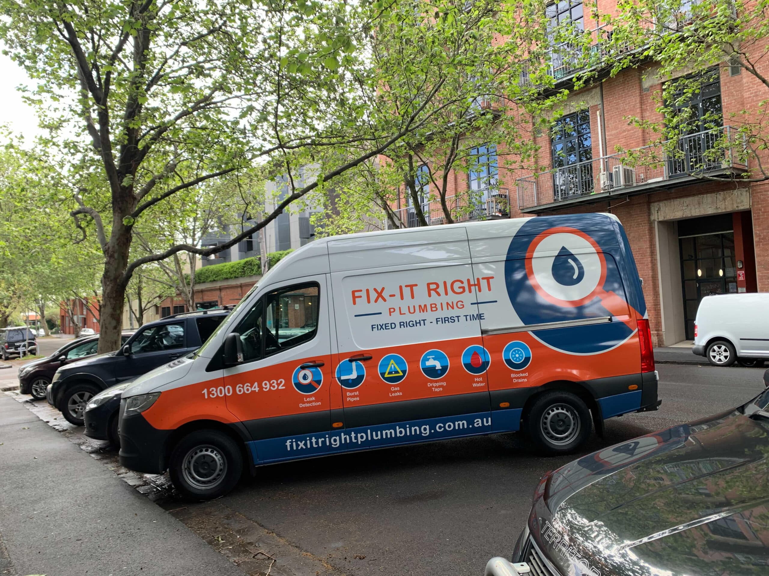 Melbourne plumbing company truck fleet for Fix-It Right Plumbing