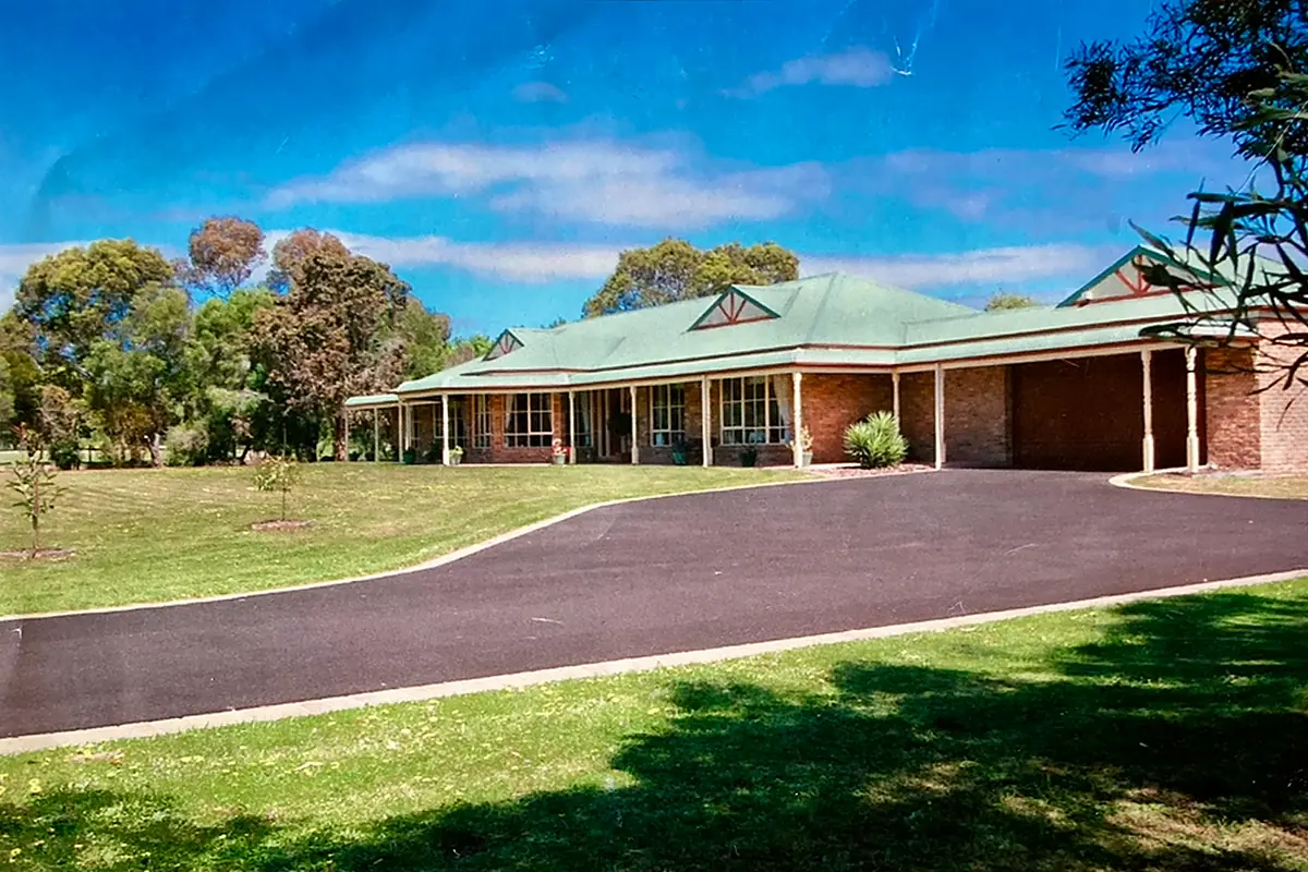The Langwarrin house finished, the home Richie helped his dad Paul build