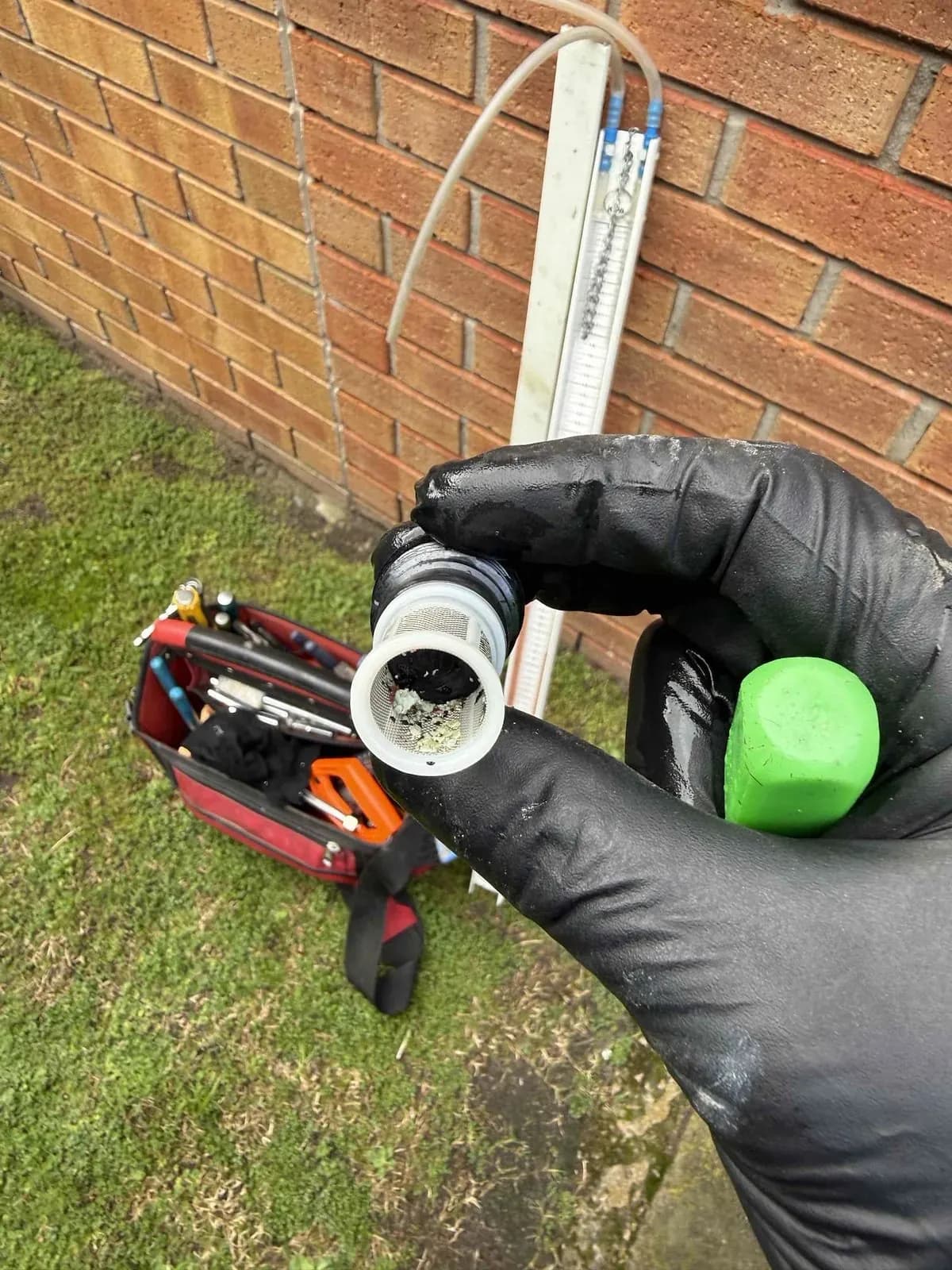 Worn tap part removed during the repair