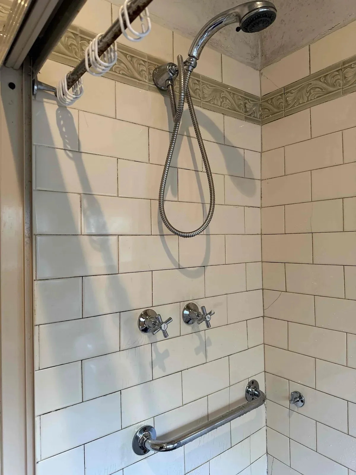 Shower with new taps fitted