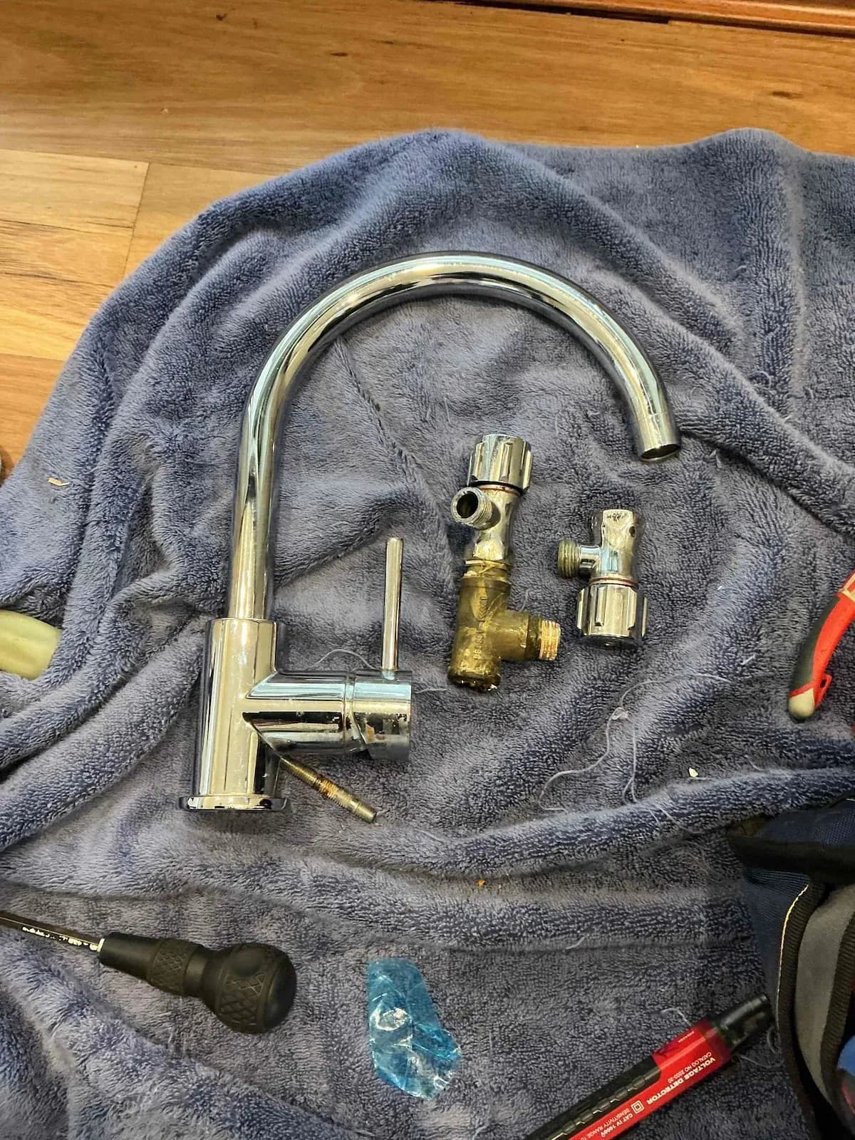 New kitchen mixer ready to fit