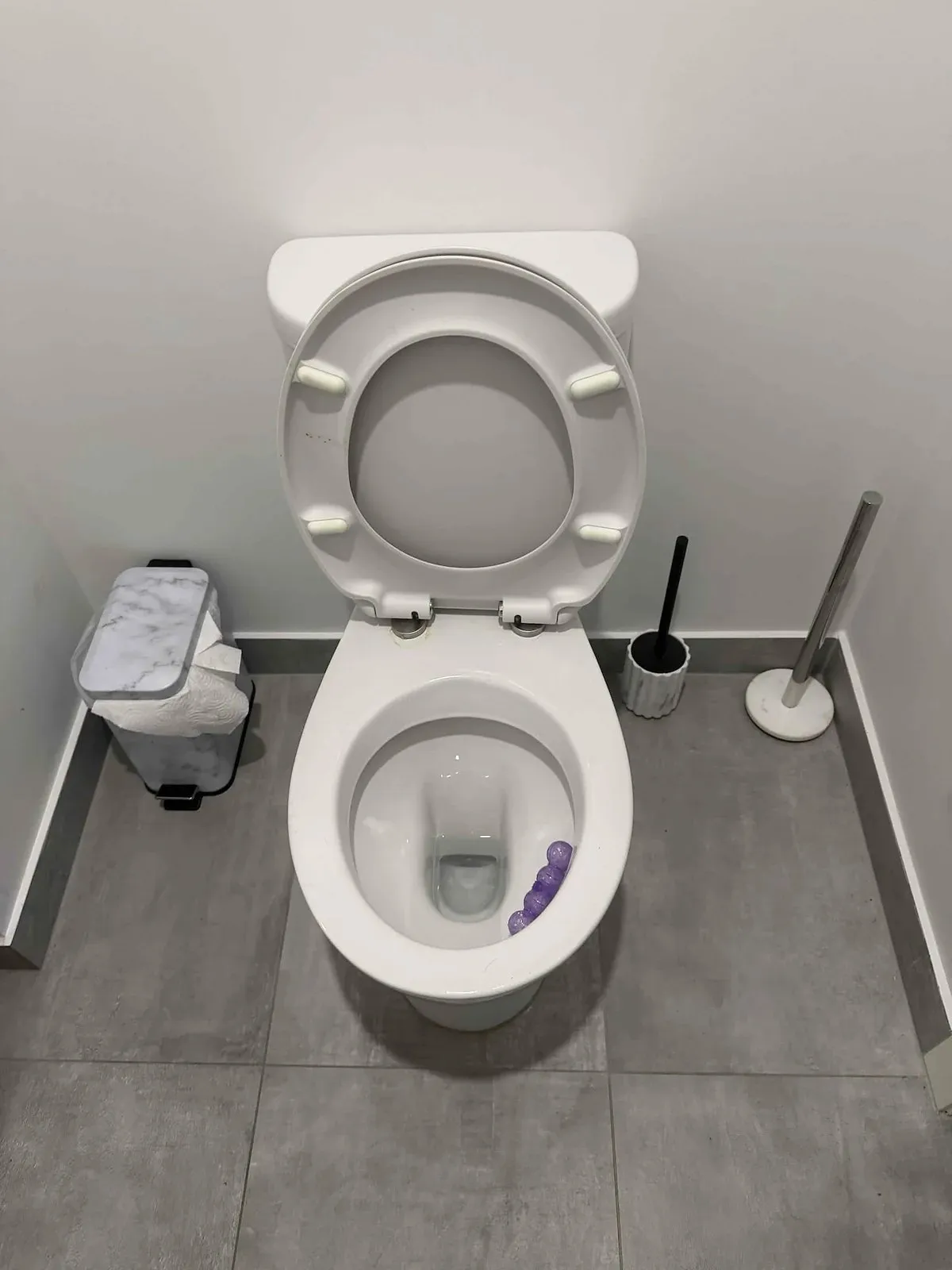 Toilet back in place and draining properly