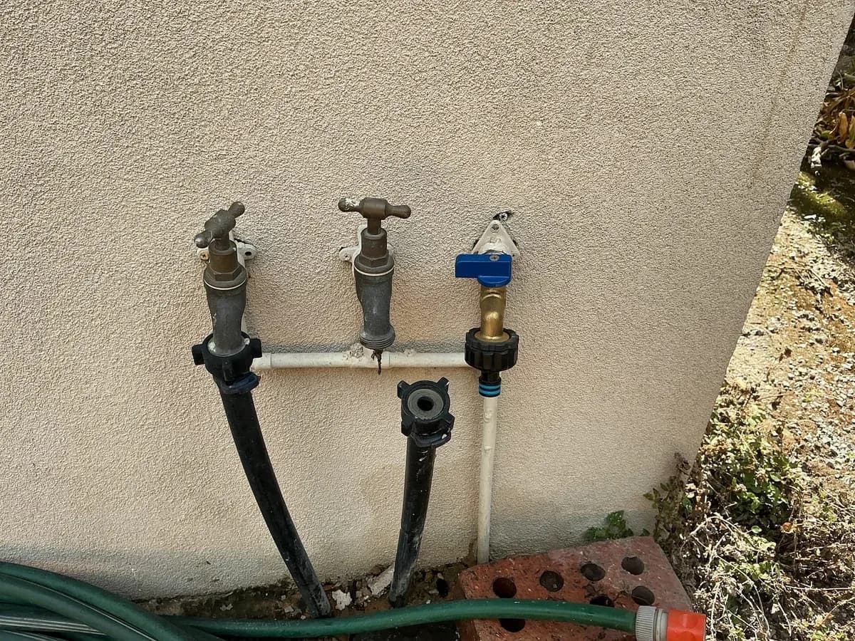 Outside taps and valves checked for leaks