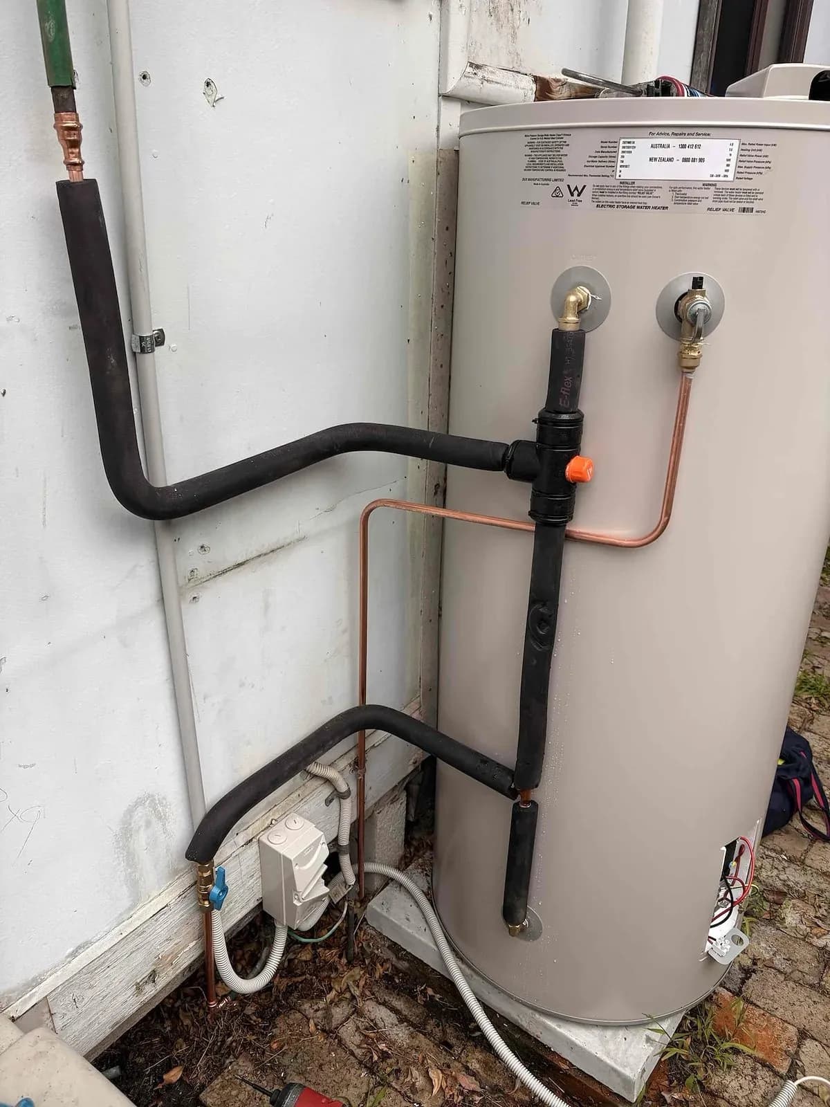 New hot water unit installed