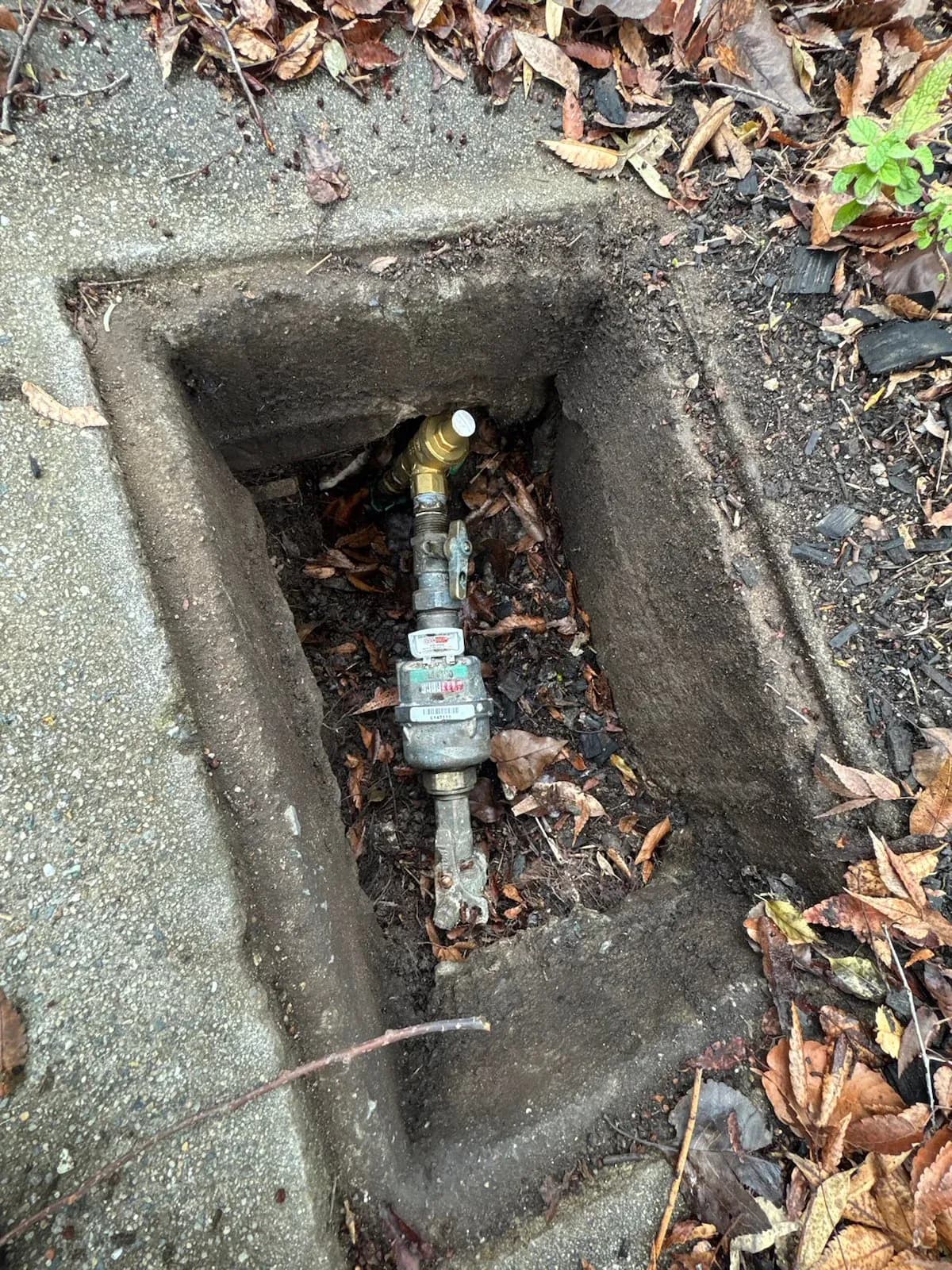 New pressure reducing valve at the water meter