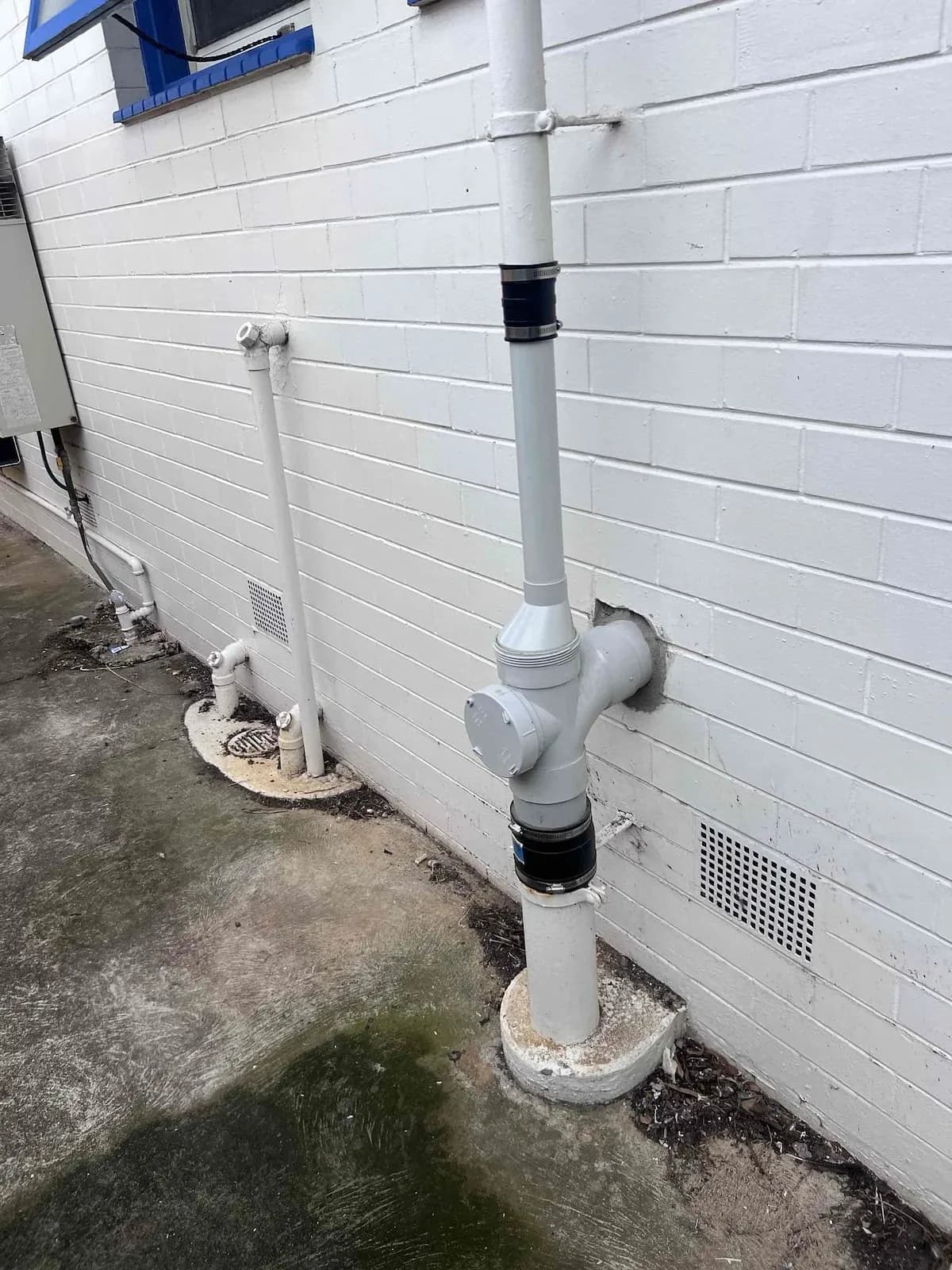 Sewer stack outside a Corio home before relining