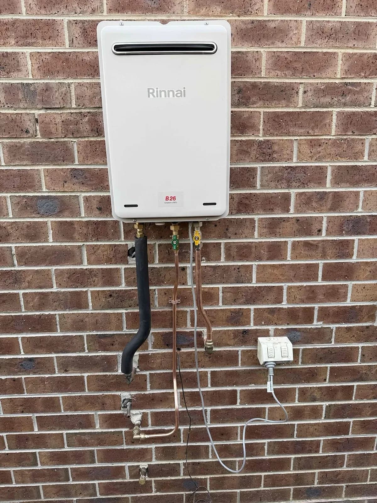 New continuous flow hot water unit installed
