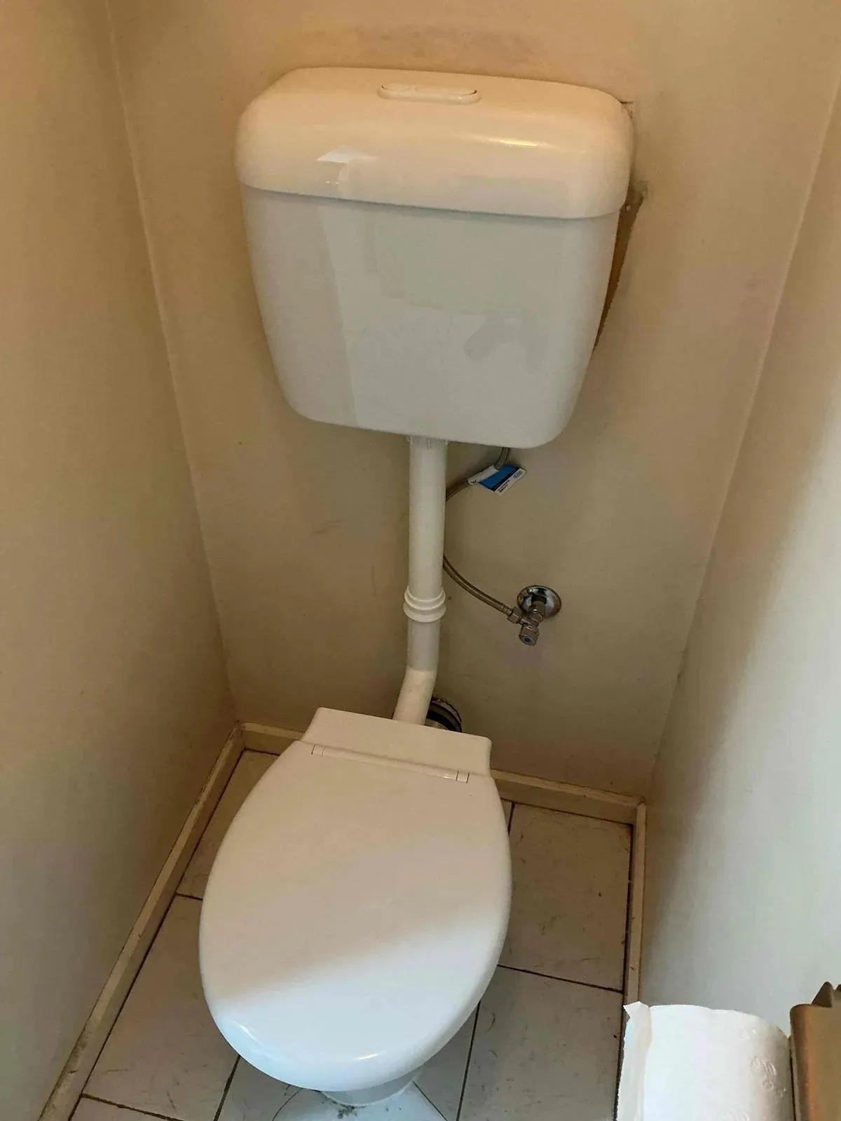 New cistern and toilet fitted