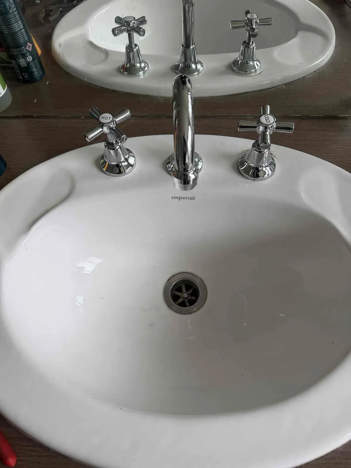 Basin taps after the repair