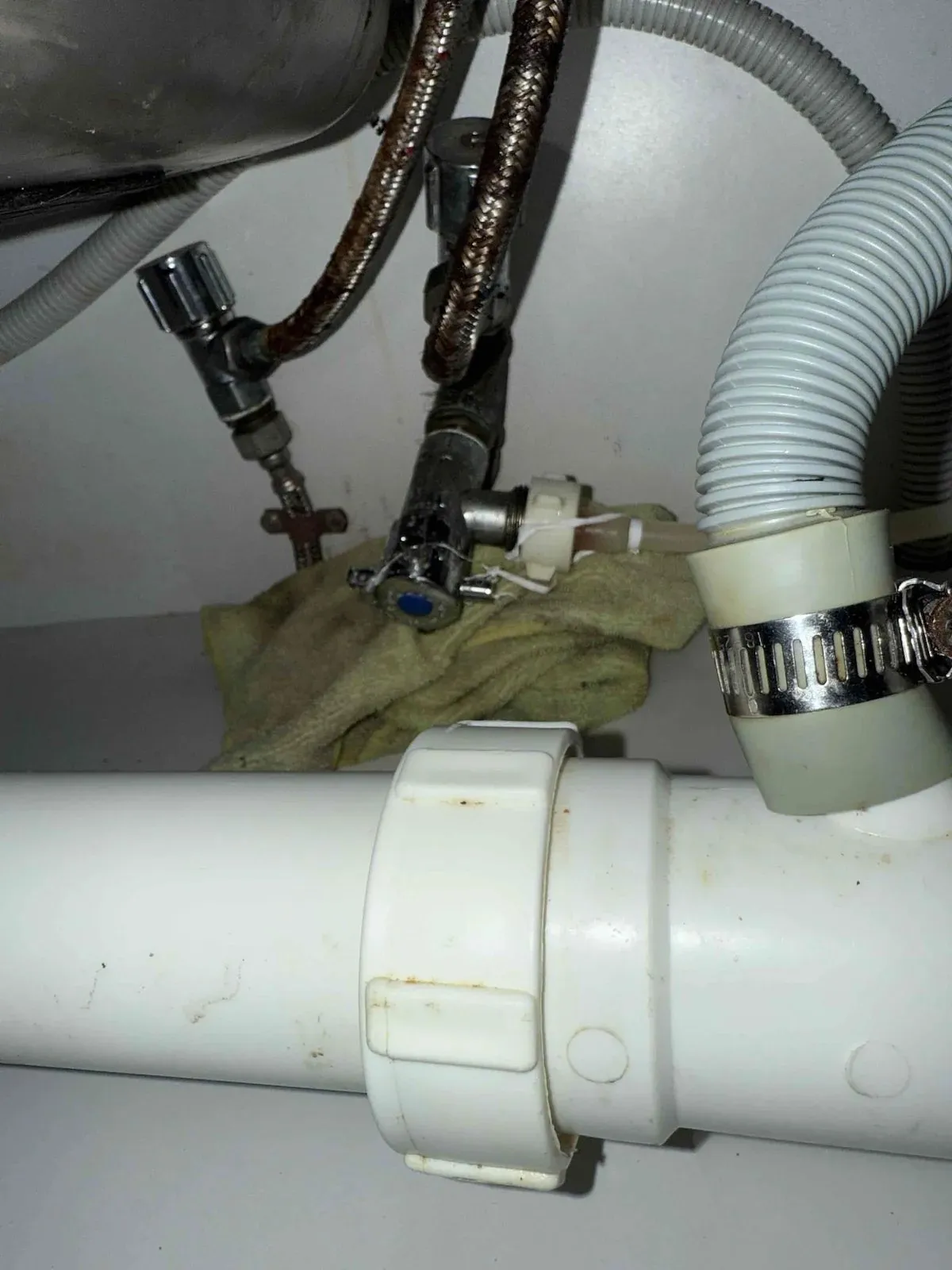 New dishwasher isolation valve under the kitchen sink