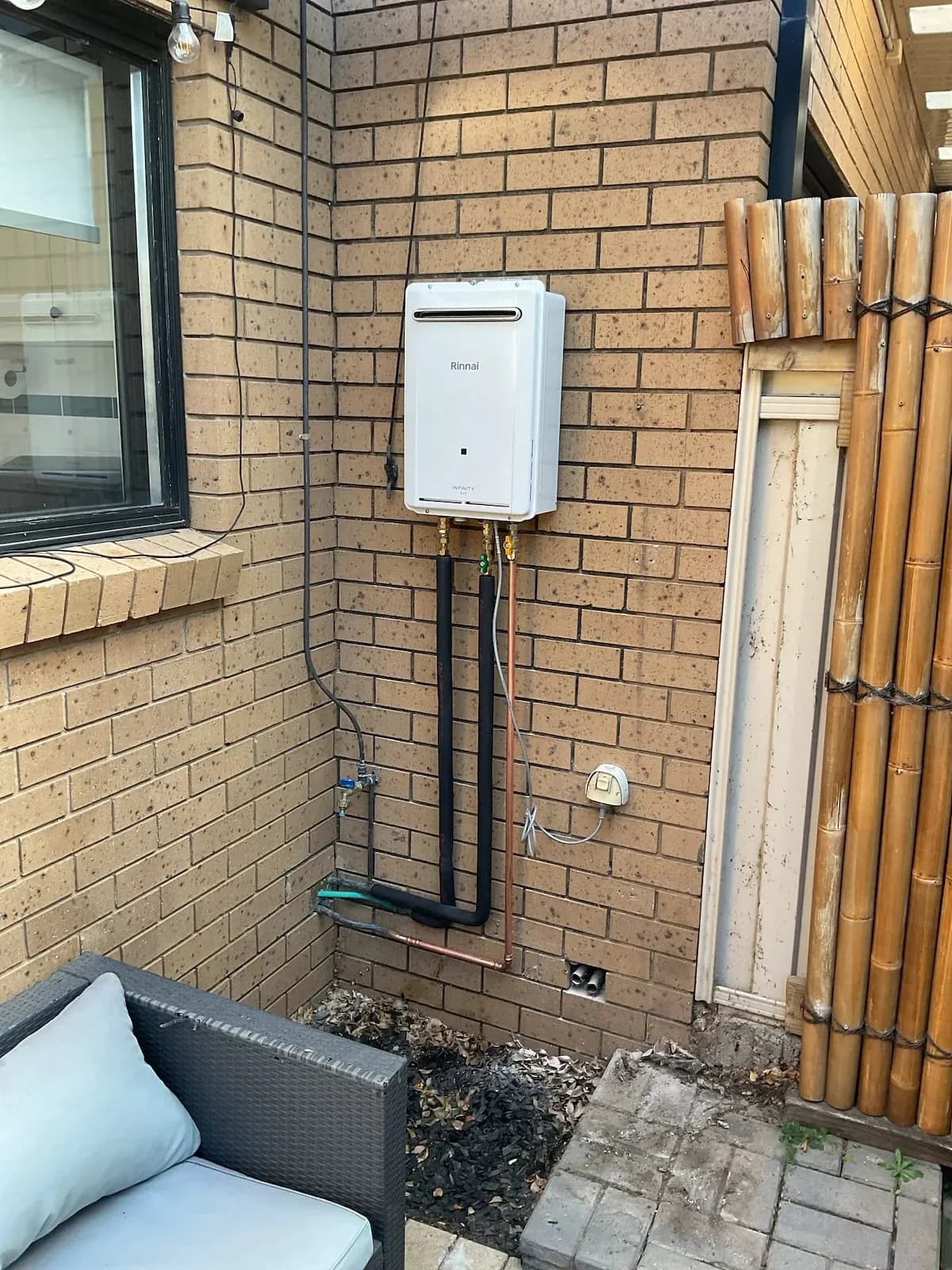 New continuous flow hot water unit installed