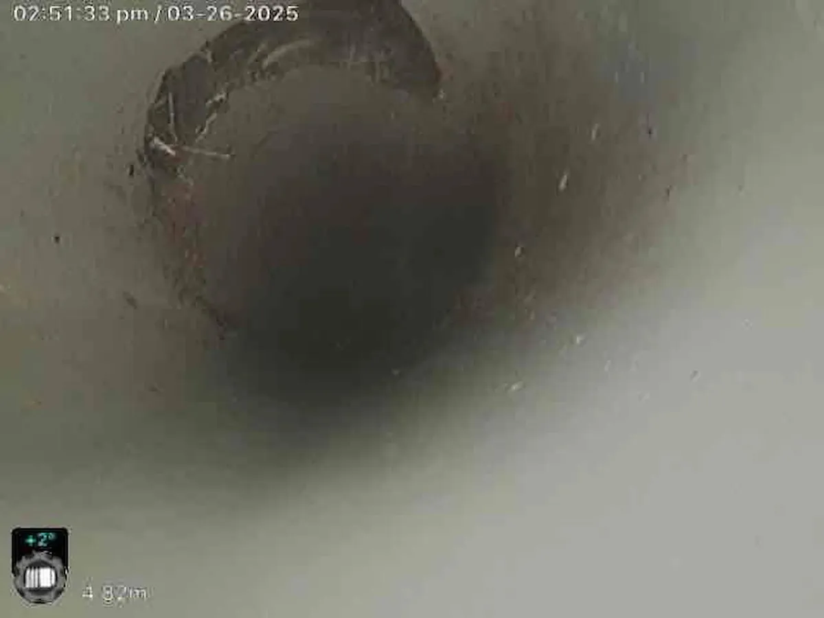 Drain camera inspection of the sewer line