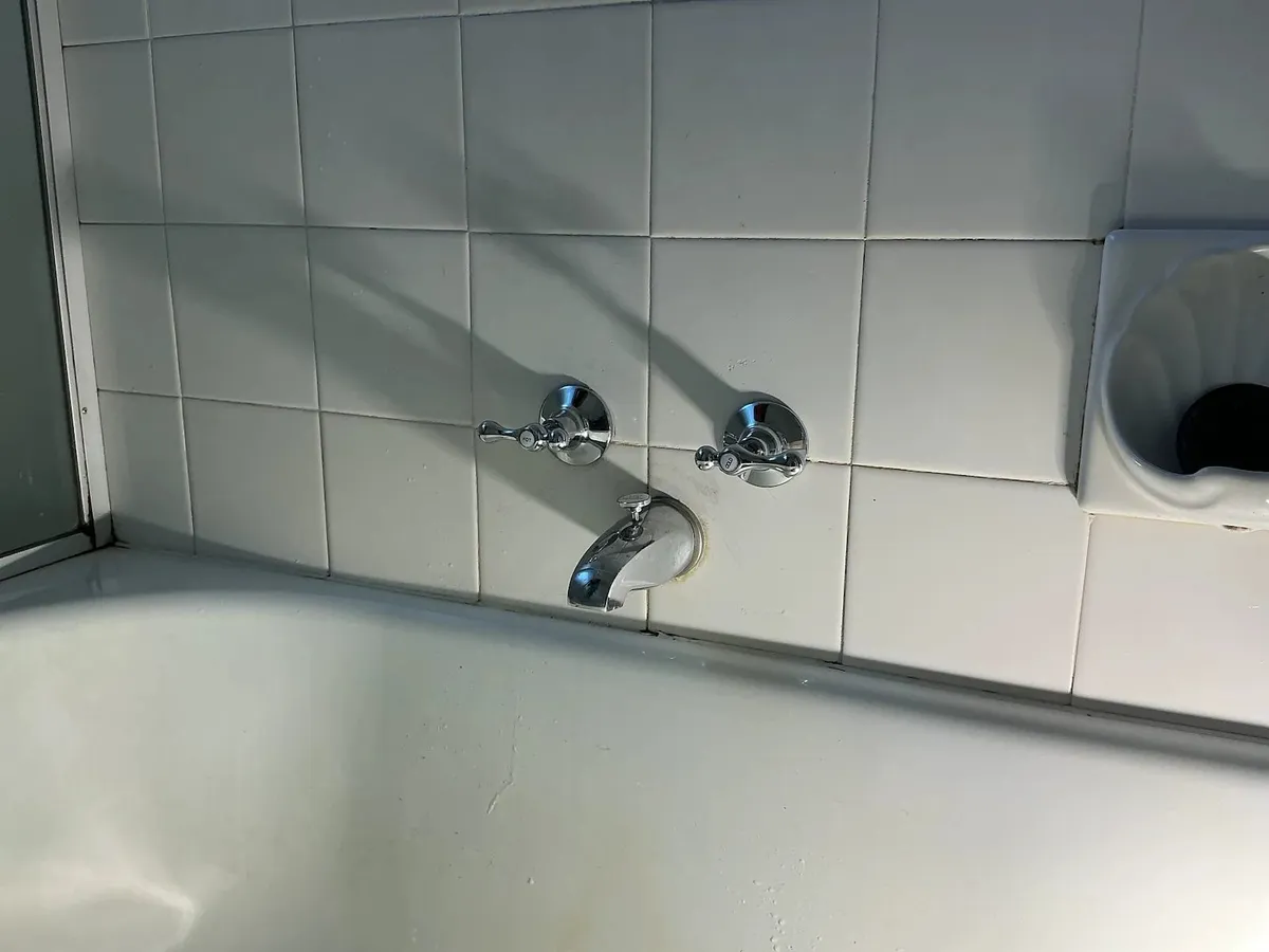 Bath taps after the spindle repair