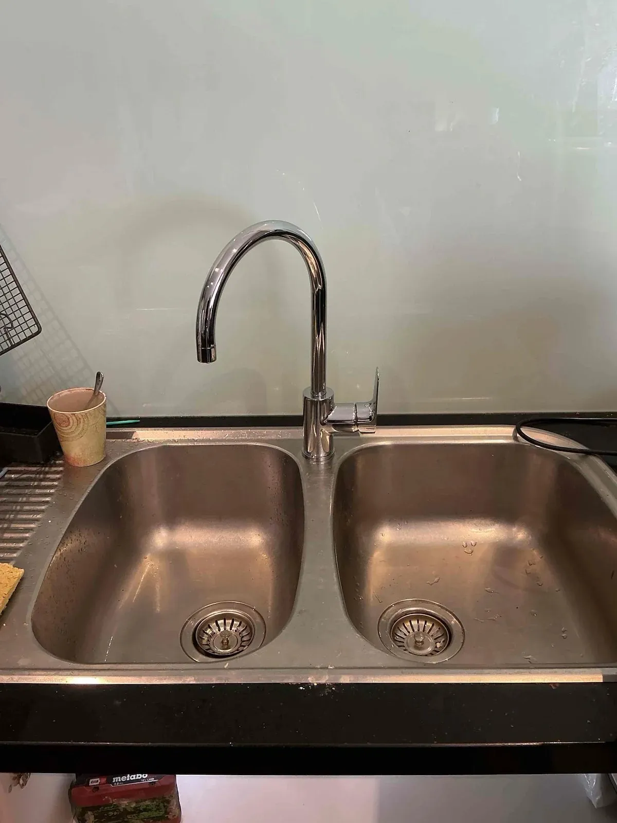 New gooseneck kitchen mixer fitted