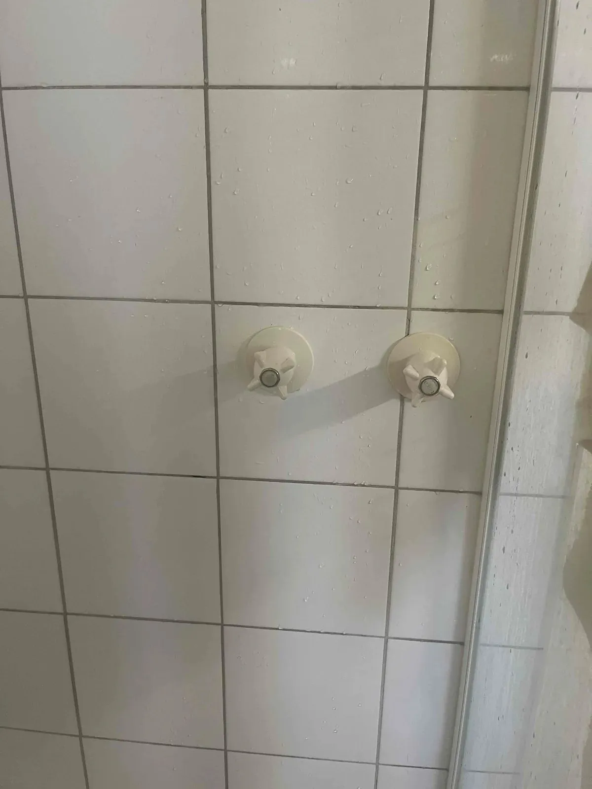 Shower taps after the service