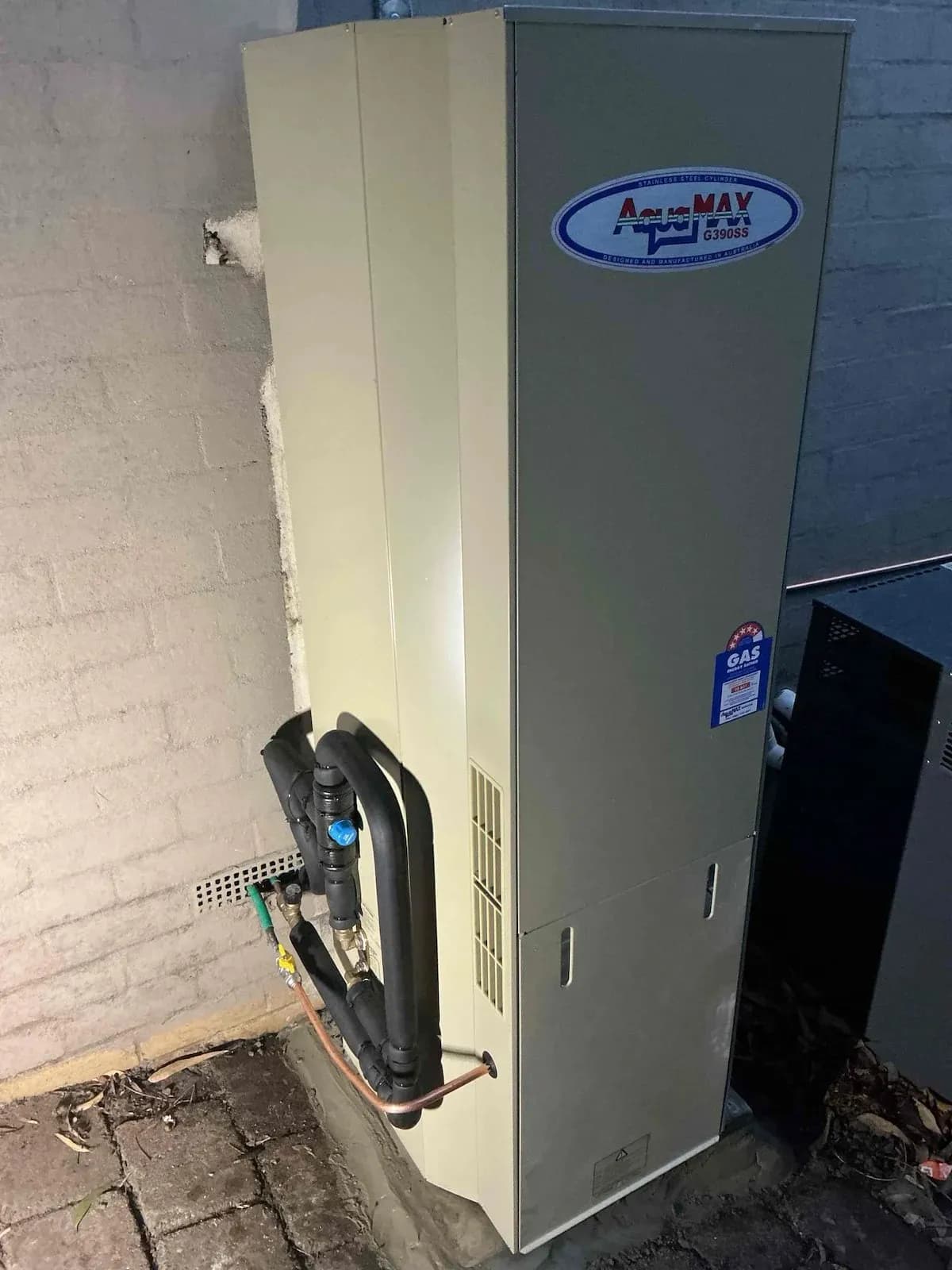 New gas hot water system installed in the same spot