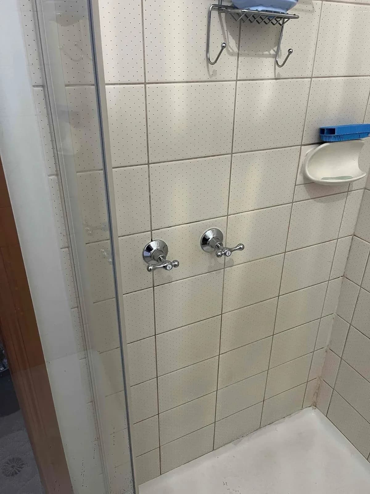 Shower with new taps fitted