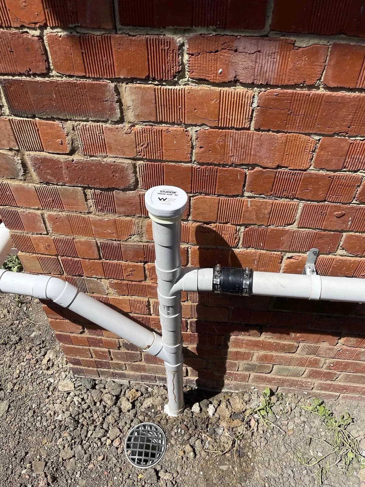 New sewer vent and drainage pipework