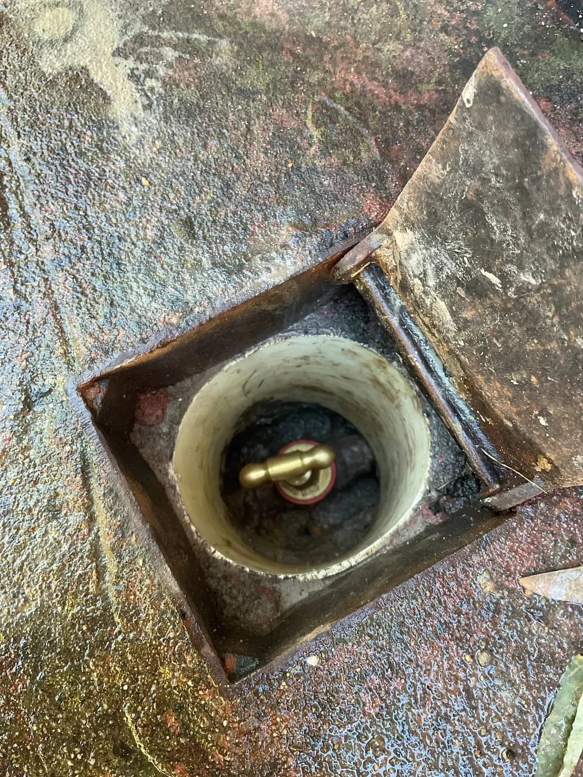 Isolation valve after the new spindle was fitted