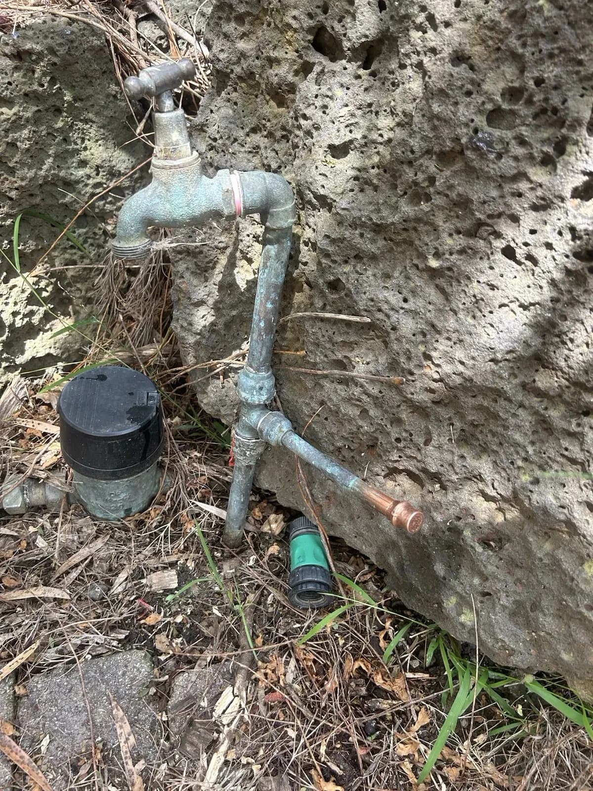 Garden tap repaired after the leak was found