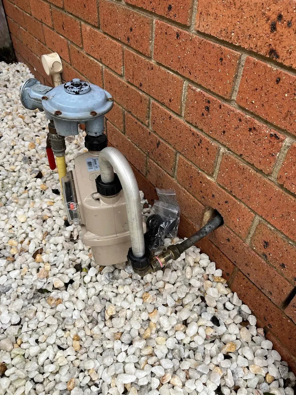 Gas meter where the leak was traced