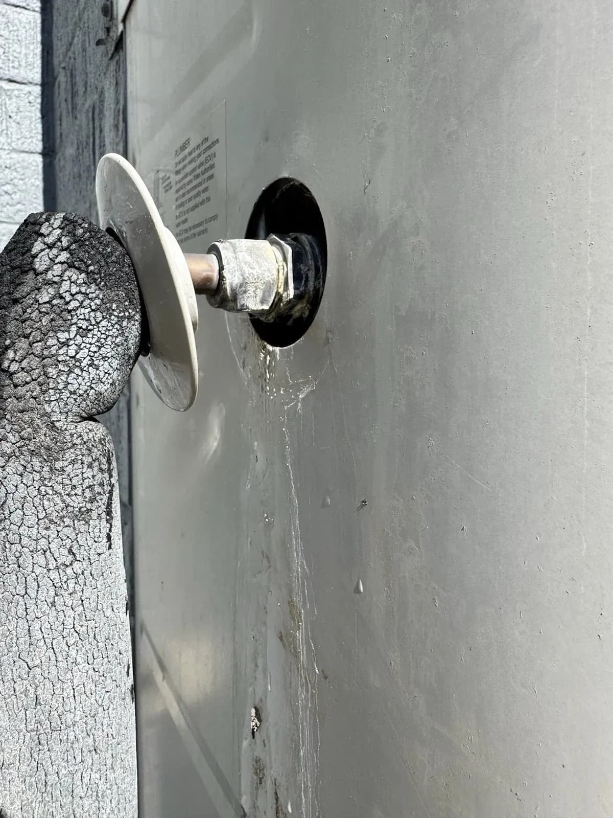 Hot water valve leaking down the tank