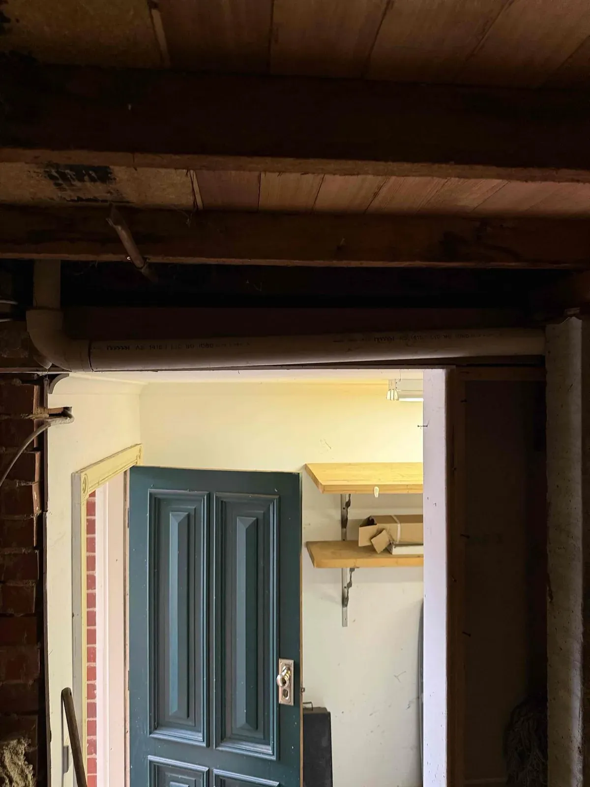 New, properly clipped kitchen waste pipe under a Ringwood North home