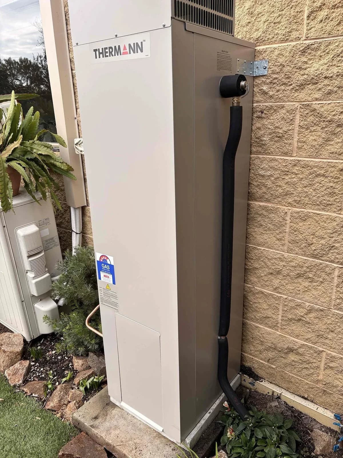 New gas hot water unit installed