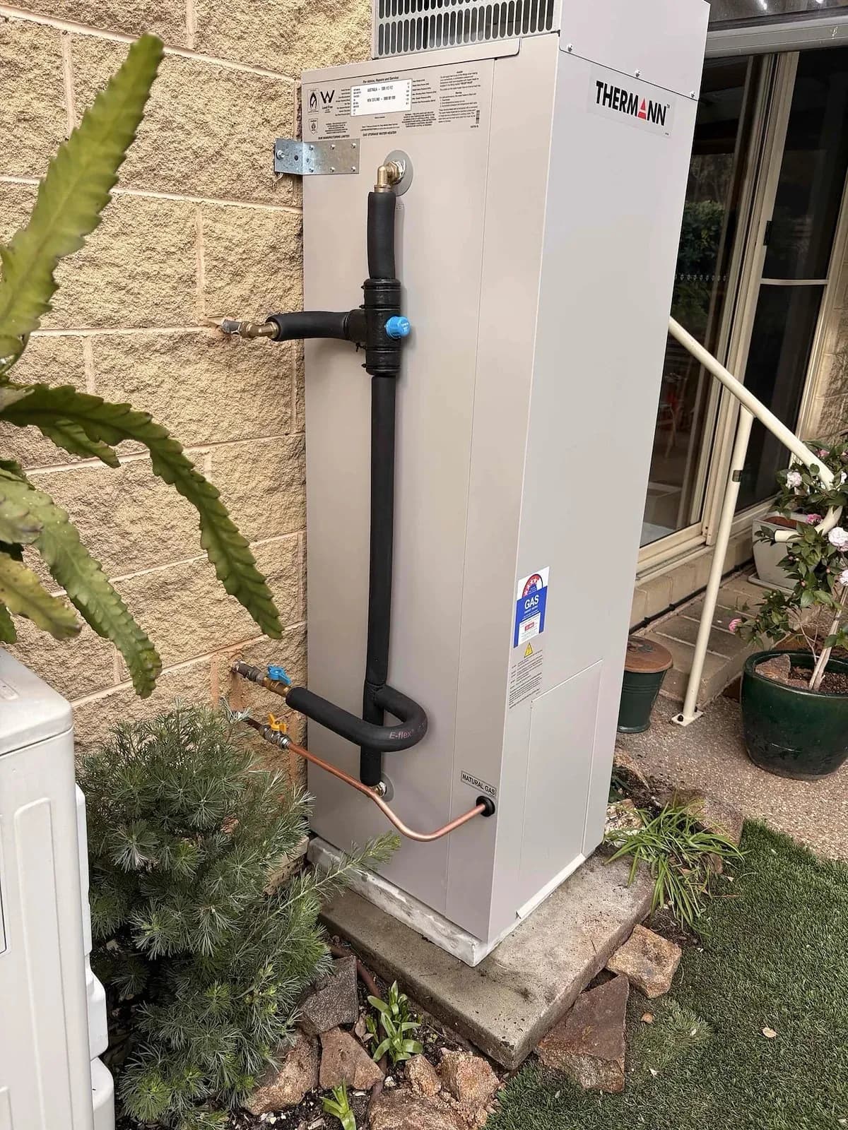 New hot water unit connected