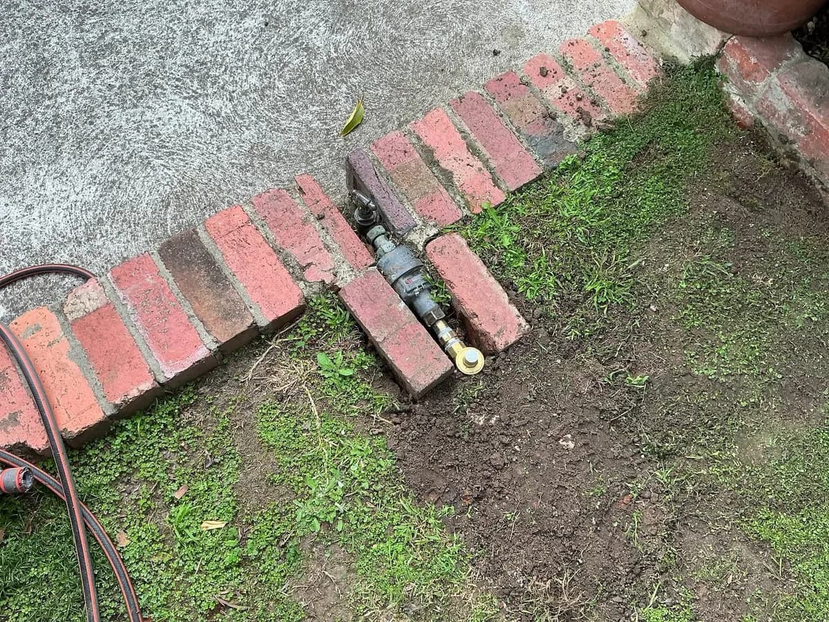 New valve fitted at the water meter