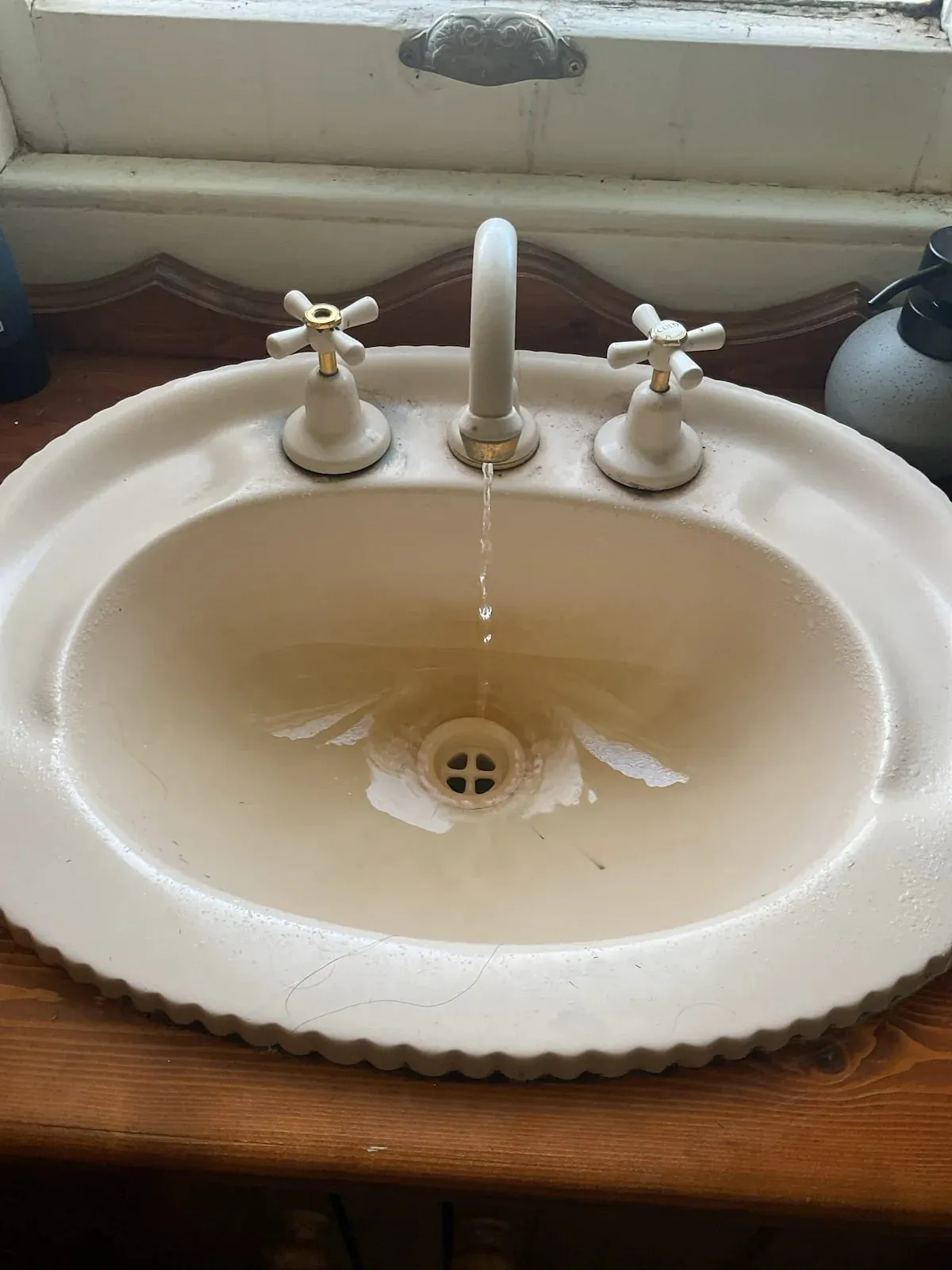 Bathroom basin with tapware