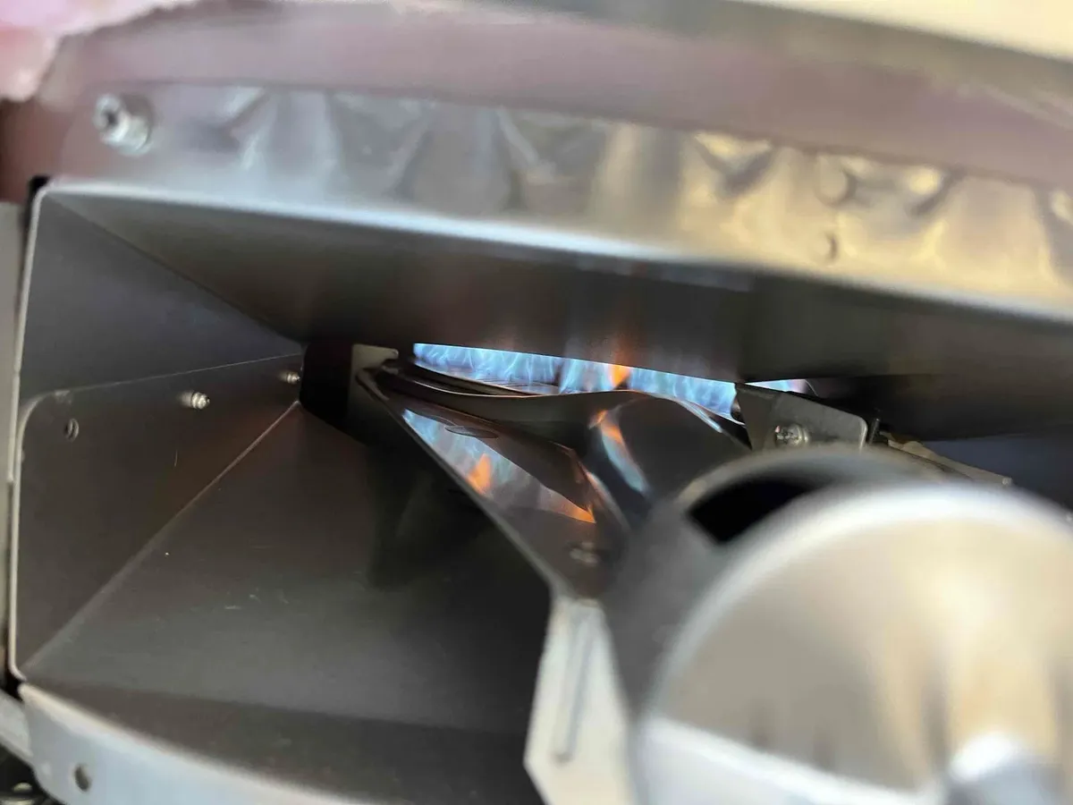 Burner running on the new unit