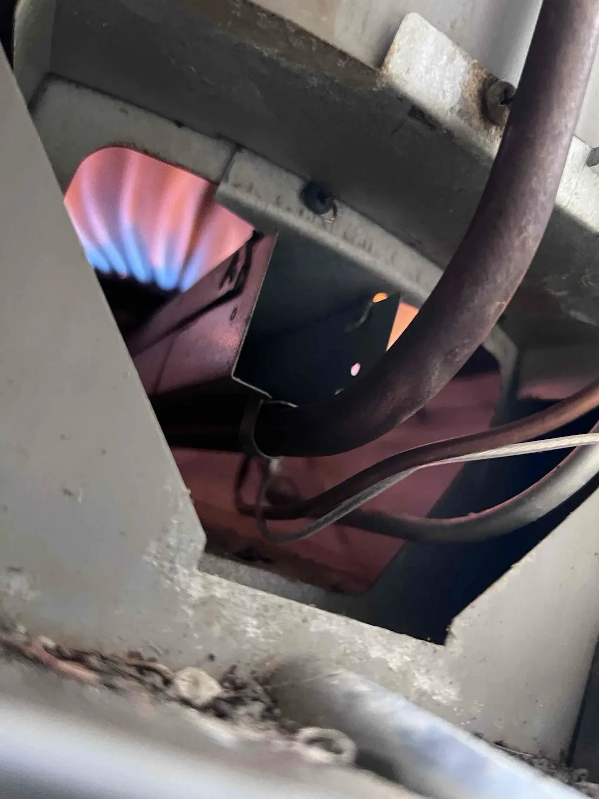 Hot water burner relit and running