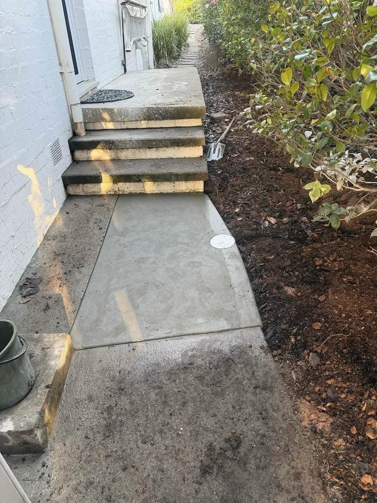 Path and garden put back after the sewer repair