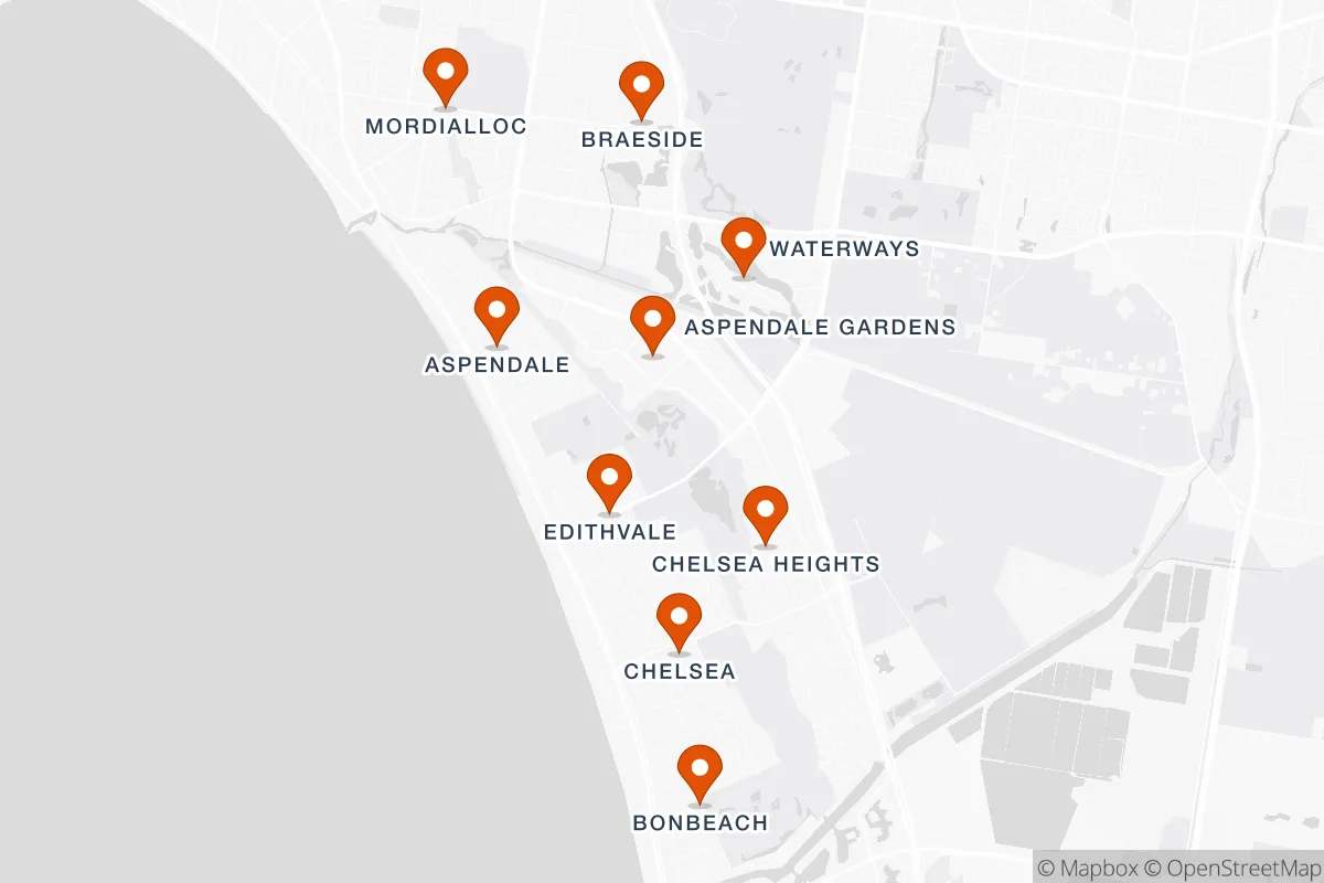 Map of our Chelsea service area