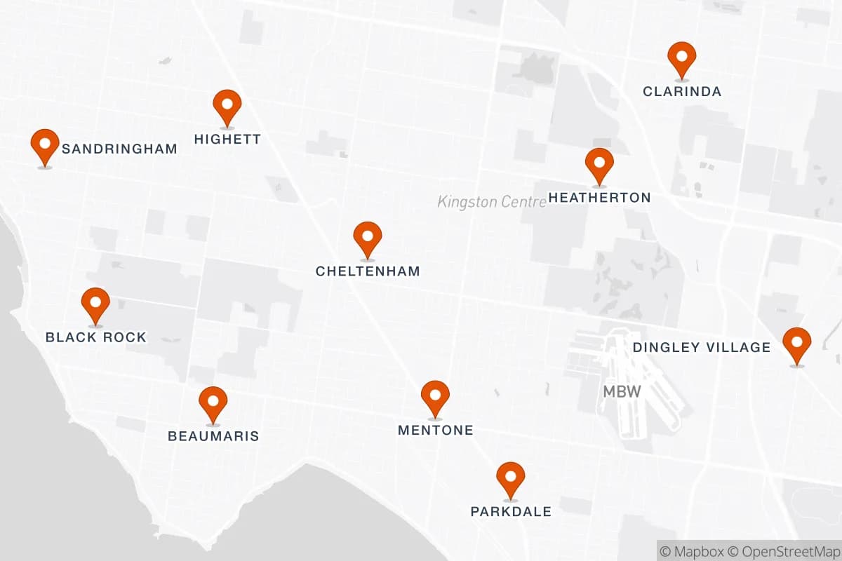 Map of our Cheltenham service area