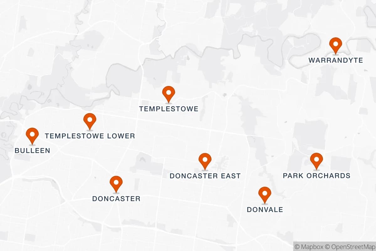 Map of our Doncaster service area