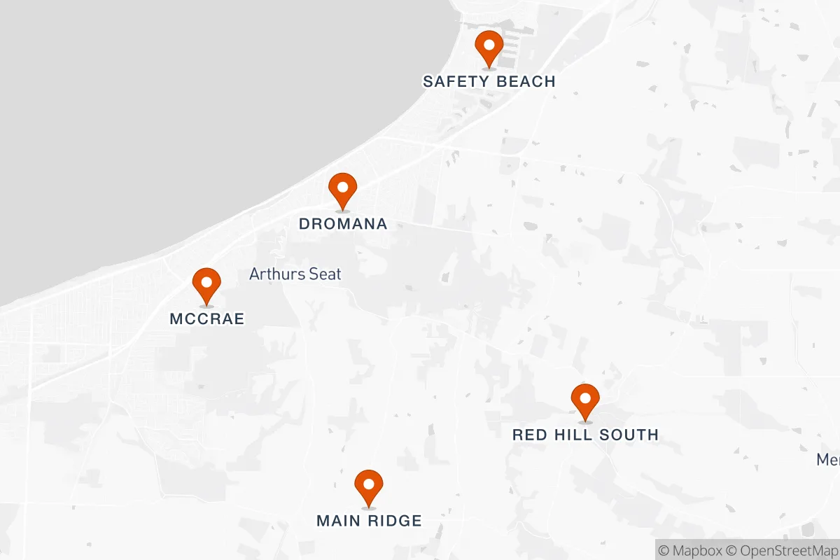 Map of our Dromana service area