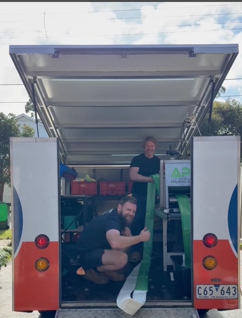 Fix-It Right Plumbing team performing a Drain Relining job