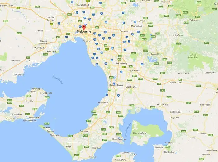 Melbourne plumber service area coverage map showing all suburbs where Fix It Right provides plumbing Melbourne services