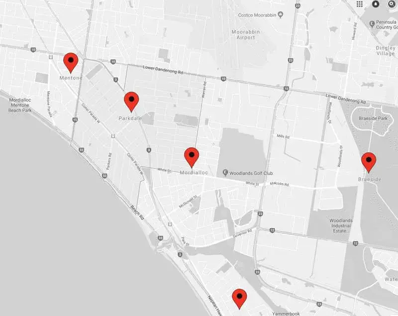 parkdale surrounding suburbs map
