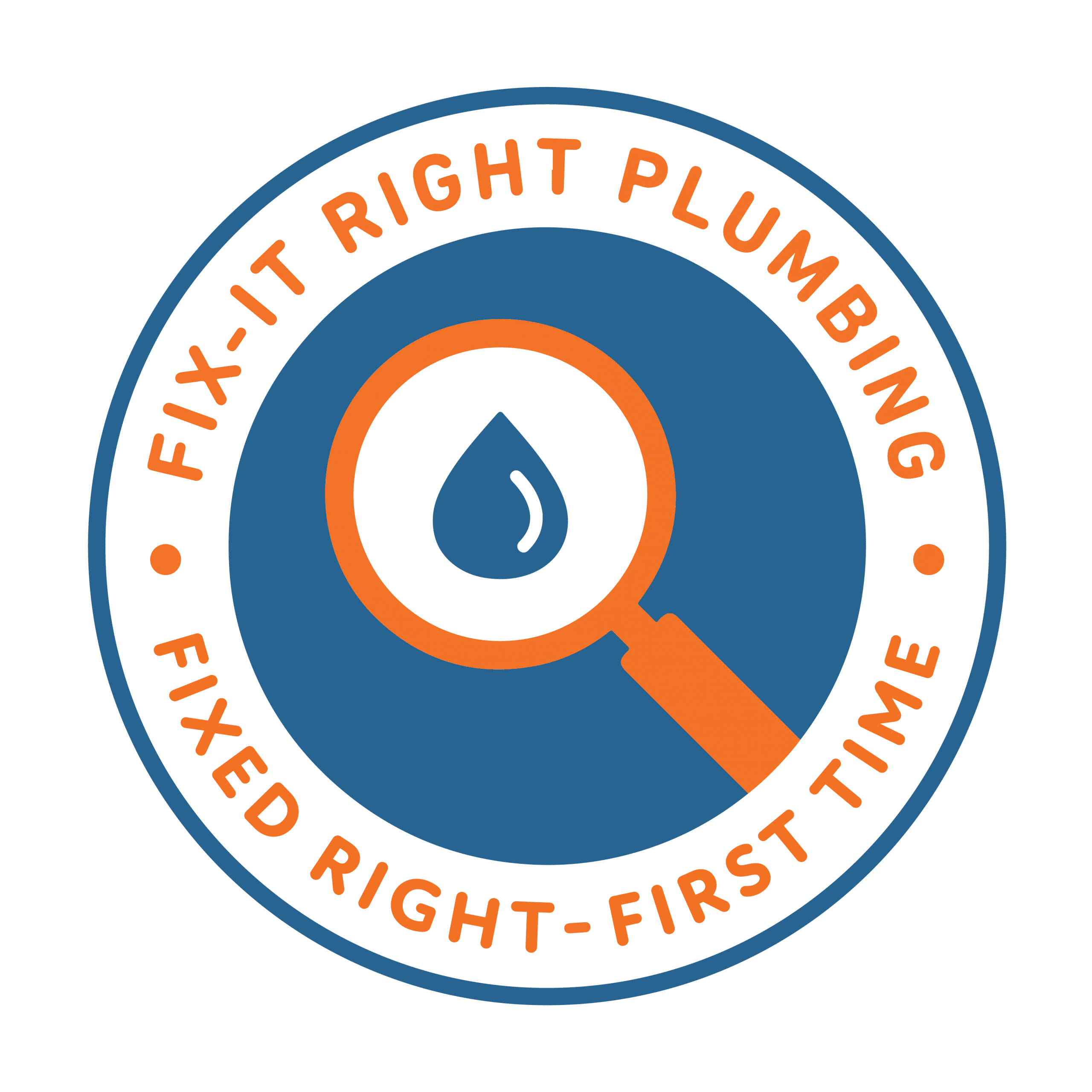 Fix-It Right Plumbing Logo: Fixed Right First Time