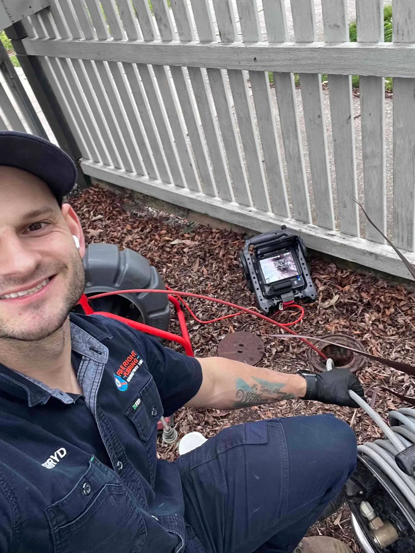 Fix-It Right Plumbing Melbourne plumber working on a blocked drain