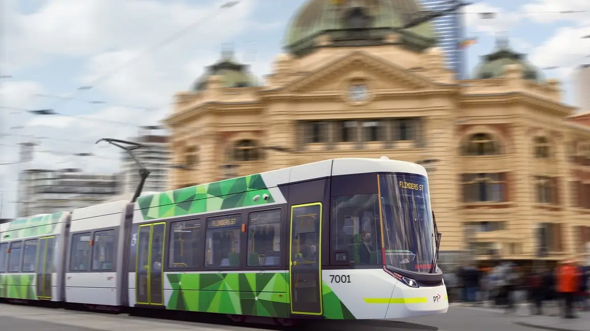 Melbourne tram near CBD where our Melbourne plumbers provide 24/7 emergency plumbing Melbourne services